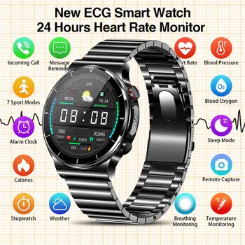 2021 Naujas IP68 Vandeniui Smart Watch Vyrų Belaidžio Įkrovimo Kraujo deguonies+PPG+EKG AI medicininės diagnostikos Fitness Tracker Smartwatch