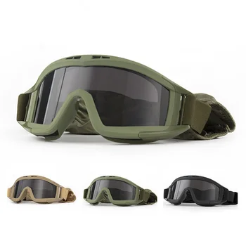 3.0 storio taktiniai akiniai dykumos armijos ventiliatorius specialios lauko šaudymo CS įranga/saldžiavaisio akiniai