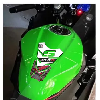 3D Motociklo Degalų Bako Dangtelio Mygtukai Saugotojas Lipdukus Lipdukus KAWASAKI ZX10R ZX-10R ZX10RR ZX-10RR