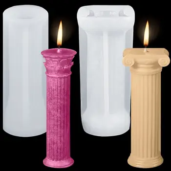 3D Žvakė Silikono Formos Romos Stulpelio Formos Senovės graikų Ramstis Žvakių Formos 