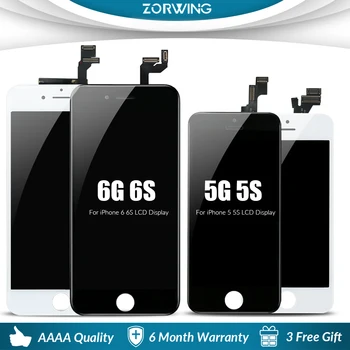 AAAA LCD iPhone 5 5S 6 6S 7 8 Plius LCD Ekranas iphone 6 S 6S Plius Lcd skaitmeninis keitiklis Jutiklinio Ekrano Pakeitimas Asamblėja
