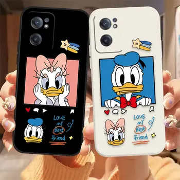 Anime Daisy ančiukas Donaldas Telefoną Atveju Oneplus 11 10 9 9R 9RT 8 8T 7 7T ACE 2 2V NORD CE Lite Pro Spalvos Skysčio Atveju Funda Shell