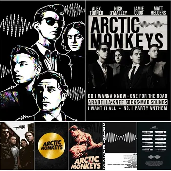 Arctic Monkeys Plakatas Popieriaus, Spausdinimo Namų Kambarį Miegamojo Įėjimas, Baras, Restoranas, Kavinė Meno Tapybos Apdaila