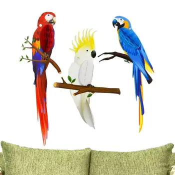Atogrąžų Paukščiai Dekoracijos Tridimensional Korio Papūga Dekoro Paukščių Išpjovos vaikų Darželio Lange, Sienų Apdaila 3D