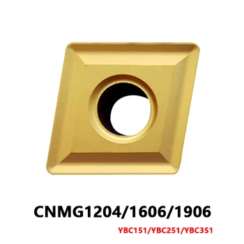 CNMG Karbido Įdėklai CNMG120404 YBC151 CNMG120408 CNMG120412 CNMG190608 YBC251 Plieno Dalys, Staklės, Tekinimo Metalo Pjovimo Įrankis