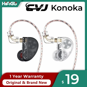 CVJ Konoka In-Ear Žaidimų Ausinės Su 3D HiFi Trigubas Hibridas (1DD+1BA+1Vibration Vairuotoju), Laidinis Monitoriams, 4 Tuning Jungiklis laisvų Rankų įranga