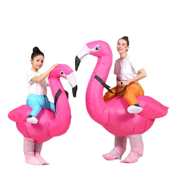 Flamingo Pripučiamas Kostiumas Christms Talismanas Helovinas Kostiumas Moterims, Suaugusiems, Vaikams, Cartoon Anime Talismanas Cosplay Šaliai.