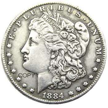 JAV 1884-S Morgan Doleris Sidabro Padengtą Kopijuoti Monetos