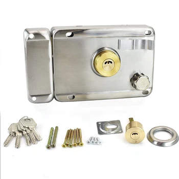 Kunci Pintu Besi Eksternal Universalus Semua Logam Kunci Keamanan Anti-pencurian Kunci Beberapa Asuransi Kunci Pintu