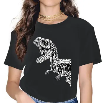 Moterų Drabužiai T-Rex Skeleto Grafinis Moterų Tshirts Derliaus Gotikos Prarasti Viršūnes Tee Kawaii Merginos Streetwear