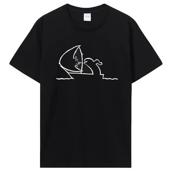 Naujas La Linea Linija Osvaldo Cavandoli TELEVIZIJOS T-shirt Vyrai Streetwear Marškinėlius Mados Atsitiktinis Šukuotinės Medvilnės Marškinėliai Tees Streetwear