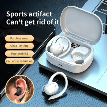 Naujas Oro Laidumas Bluetooth 5.3 Ausines Sporto Vandeniui Led Ekranas, Belaidės Ausinės HiFi Stereo Triukšmą Ausinės