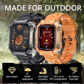 Naujas PG333 Patikima Smartwatch Tris-Įrodymas, Lauko Sporto, Fitneso, Širdies ritmas, Kraujo Deguonies Stebėti Vandeniui Smart Watch Vyrams