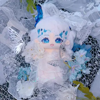 Ne atributus Monstras Kawaii Blue Princess Lėlių 20cm Cosplay Minkštas Pliušinis Įdaryti Lėlės Kūną Suknelė Iki Plushie Pagalvę Kalėdų Dovana