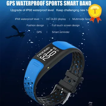 Nekilnojamojo ip68 plaukimo režimą GPS apyrankės Vandeniui fitneso juosta tracker sporto smart apyrankės moterims žmogus apyrankę smartband