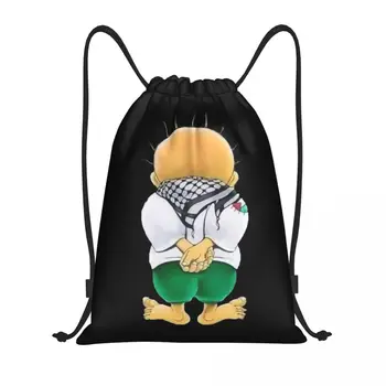 Palestina Handala Nacionaliniu Simboliu Raišteliu Krepšiai Vyrų Nešiojamų Sporto Salė Sporto Sackpack Animacinių Filmų Palestinos Pasididžiavimas Mokymo Kuprinės
