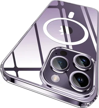 Skaidrios Magnetinės Attractiong Atveju IPhone 15 14 13 12 11 Pro Max XR XS Max X 8 7 15 Plius 12 13 Mini Belaidė Mokestis Atvejais