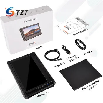 TZT GTMEDIA F1 11.6-colių IPS FHD Ekranas, 1080P Nešiojamų Pratęsimo Dvejopo Ekrano Stebėti Nešiojamas kompiuteris ir Telefonas