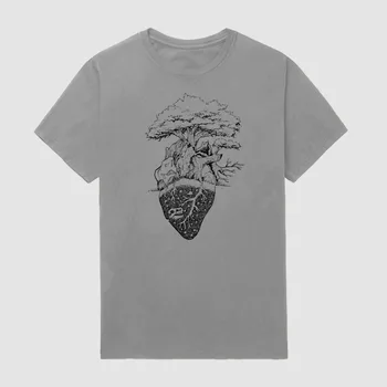 Vyriški Lauko Apsaugos, Miškų Kūrybos Širdies Gamtos trumpomis Rankovėmis T-Shirt