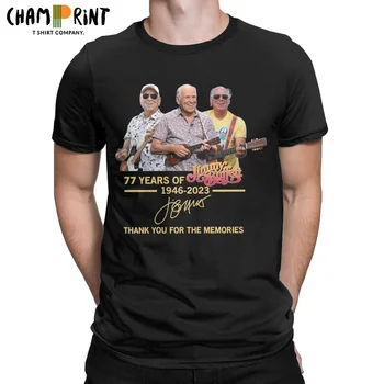 Vyriški RIP Jimmy Buffett Marškinėliai Ačiū už Prisiminimus vatos Pagaliukai Naujovė Trumpas Rankovės Crewneck Tee Marškinėliai Dovanų Idėja T-Shirt