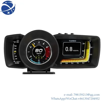 yyhcyunyihongchuanHeads Up Display Auto Ekranas OBD2+GPS Protingas Automobilis HUD Matuoklis Skaitmeninis Odometras Apsaugos Signalizacija Vandens ir Tepalo Temp RPM