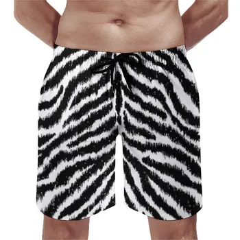 Zebras Spausdinti Valdybos Šortai Vasarą Kietas Zebrai Odos Dizaino Mados Paplūdimio Šortai Vyras Banglenčių Quick Dry Spausdinti Plaukimo Glaudės