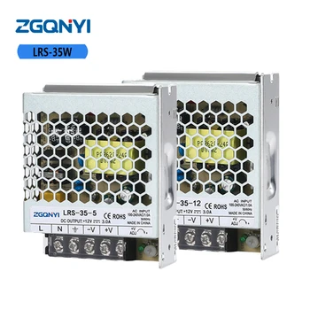 ZGQNYI LRS-35W Serijos Ultra-plonas impulsinis Maitinimo šaltinis 35W LED Driver 100-240V AC DC Vieno Išėjimo 12V 24V Transformatorius 48V