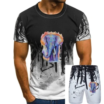 Vyrų Marškinėliai Dramblys - Rainbow1 Moterys T-Shirt